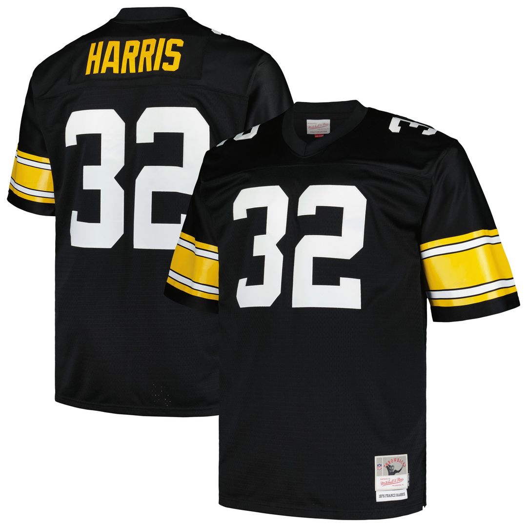 Franco Harris Pittsburgh Steelers Big & Tall 1976 Retired Player Replica Jersey - White