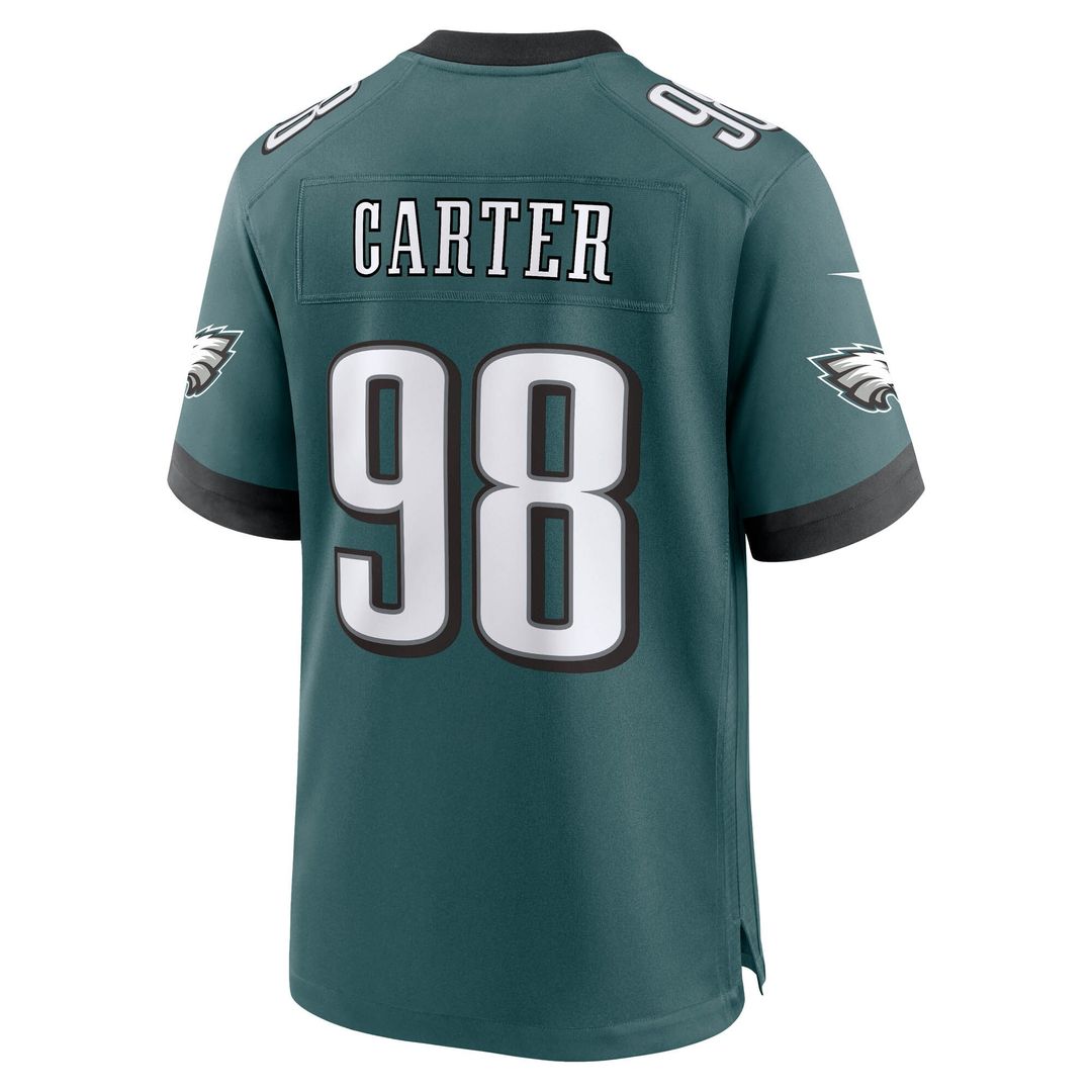 Jalen Carter Philadelphia Eagles Team Game Jersey - Midnight Green