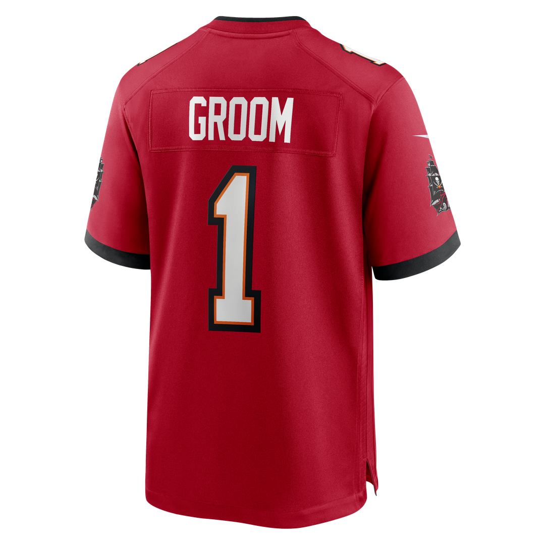 Number 1 Groom Tampa Bay Buccaneers Game Jersey - Red