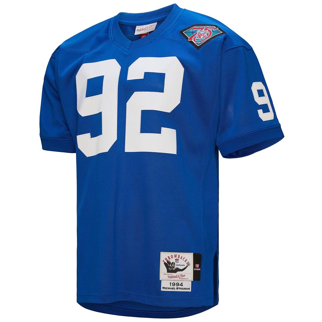 Michael Strahan New York Giants 1994 Authentic Throwback Retired Player Jersey - Royal