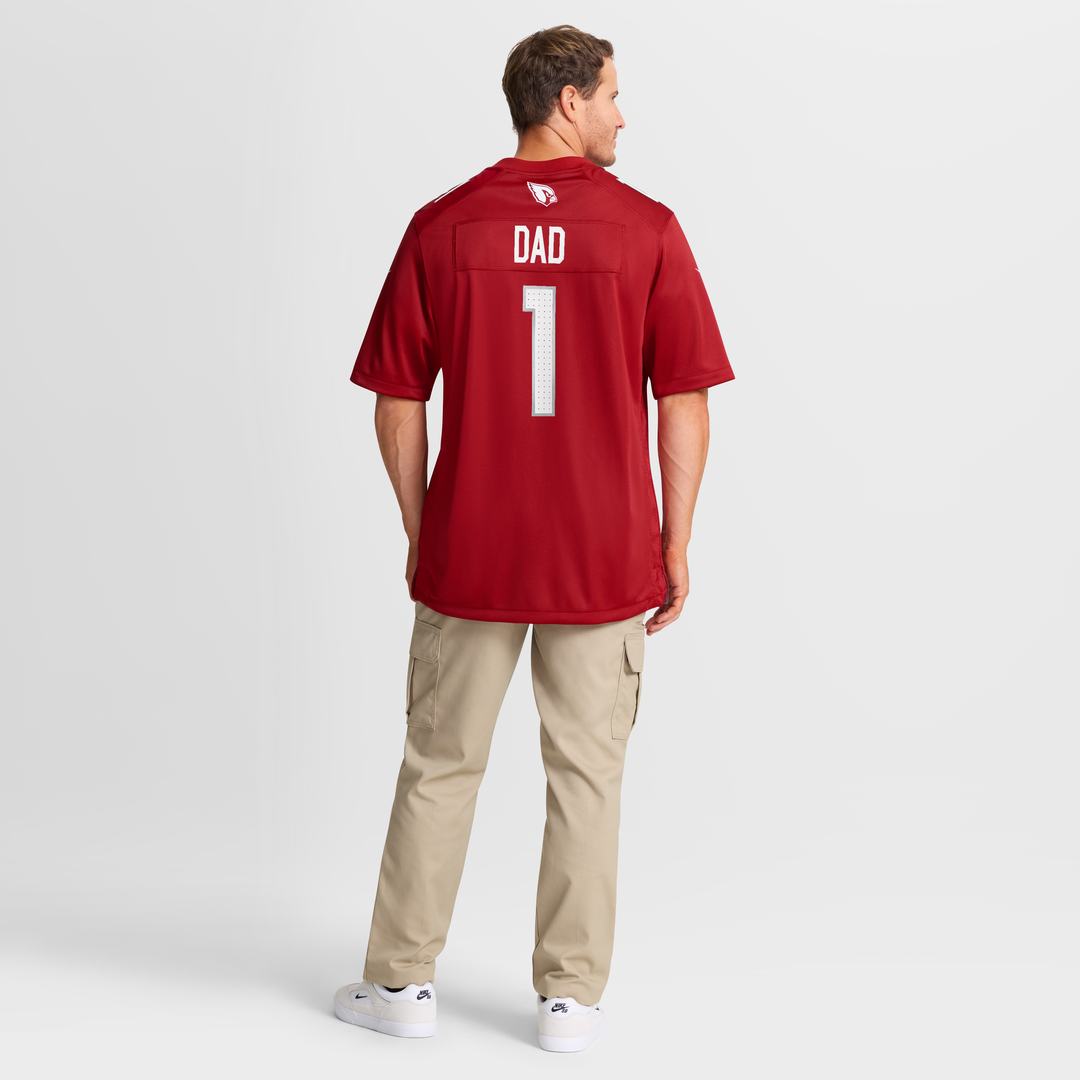 Number 1 Dad Arizona Cardinals Game Jersey - Cardinal