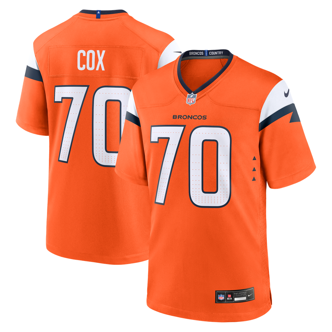 Marques Cox Denver Broncos Team Game Jersey - Orange