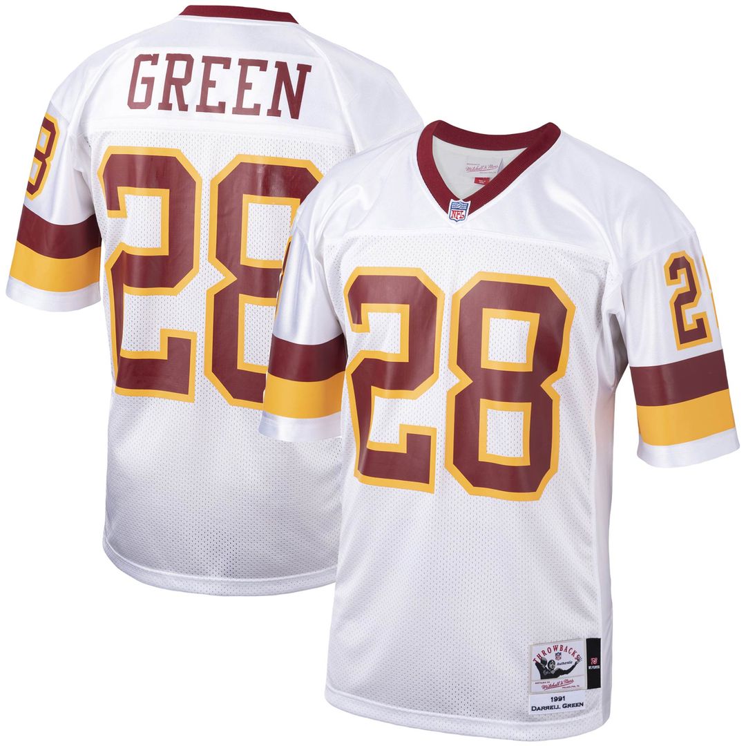Darrell Green Washington Football Team 1991 Authentic Throwback Retired Player Jersey - White