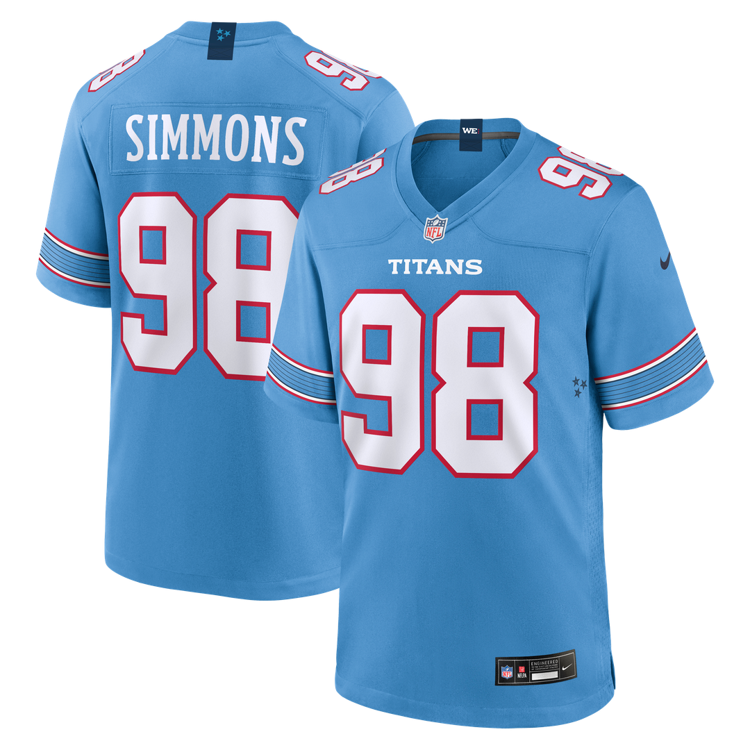 Jeffery Simmons Tennessee Titans Game Jersey - White