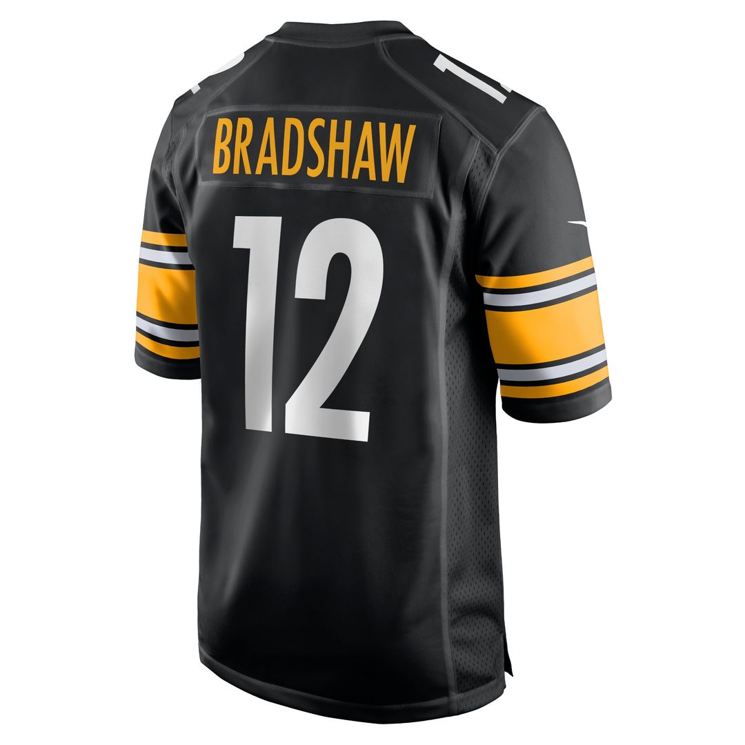 Terry Bradshaw Pittsburgh Steelers Retired Player Game Jersey - Black
