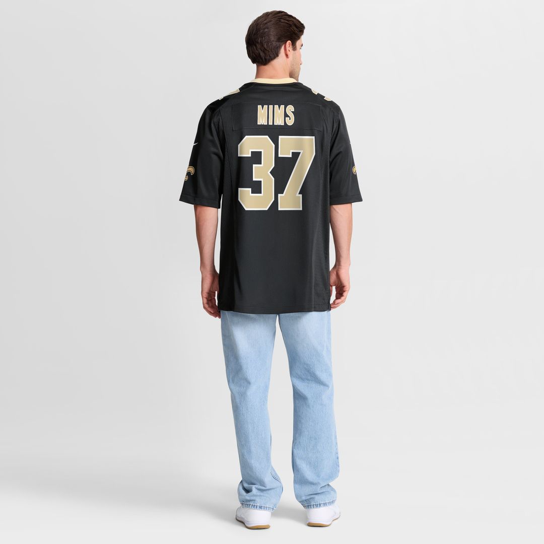 Mims New Orleans Saints Team Game Jersey - Black