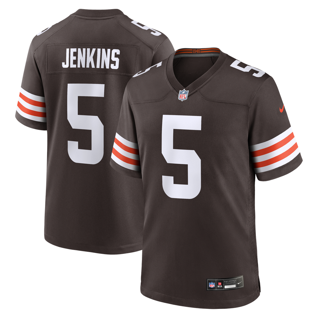 Rayshawn Jenkins Cleveland Browns Team Game Jersey - Brown