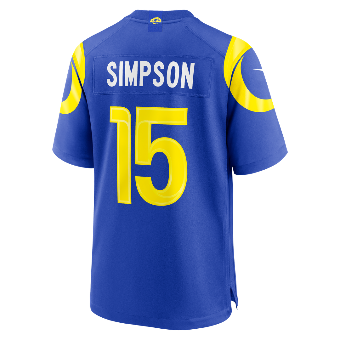 Ty Simpson Los Angeles Rams 2026 NFL Draft First Round Pick No. 13 Team Game Jersey - Royal