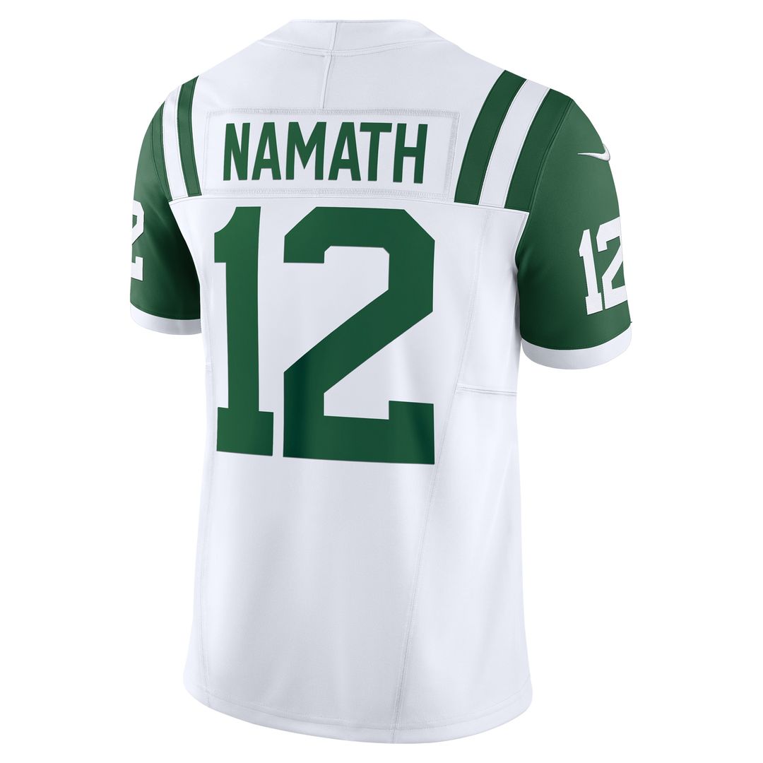 Joe Namath New York Jets Classic Alternate Vapor F.U.S.E. Retired Player Limited Jersey - White