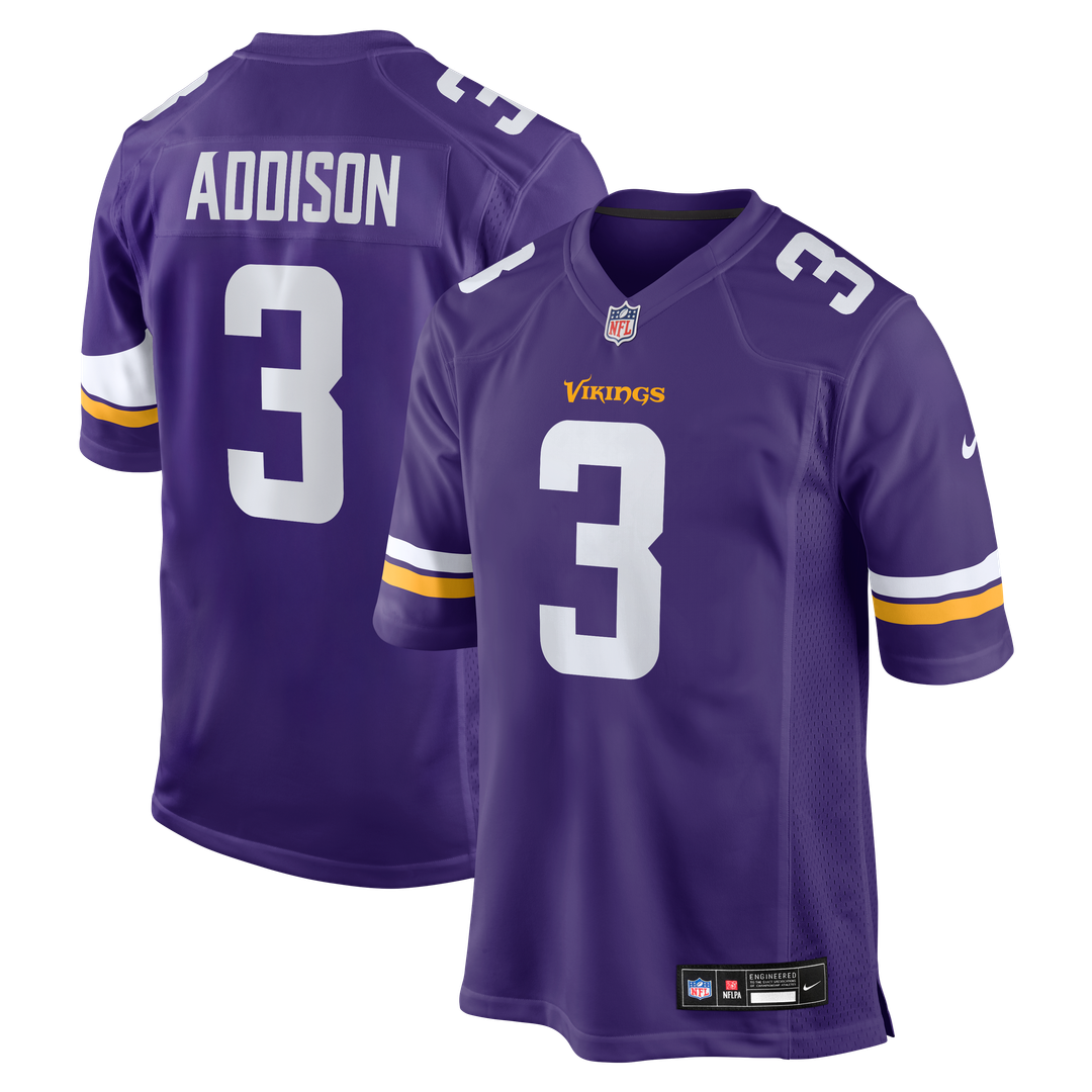 Addison Minnesota Vikings Game Jersey - Purple