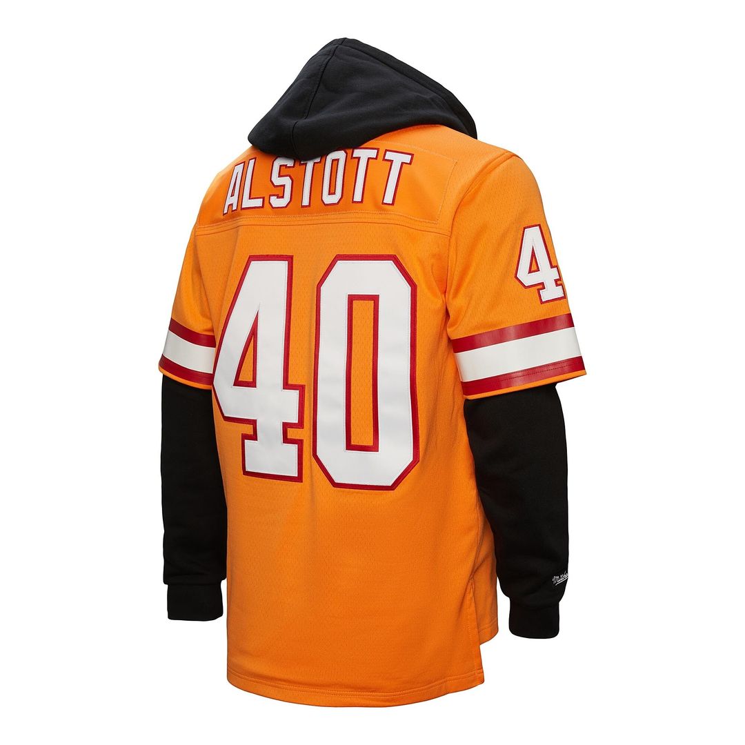Mike Alstott Tampa Bay Buccaneers Player Name & Number Hoodie Legacy Jersey - Orange