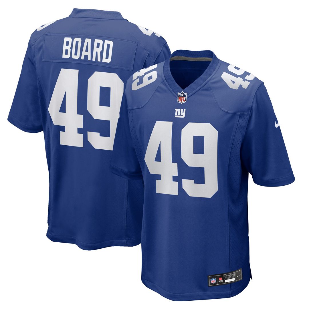 Chris Board New York Giants Team Game Jersey - Royal