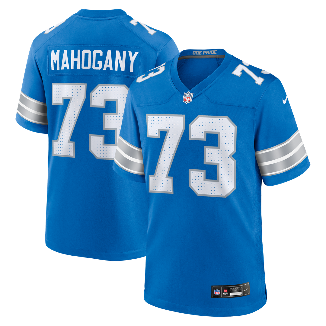 Christian Mahogany Detroit Lions Team Game Jersey - Blue