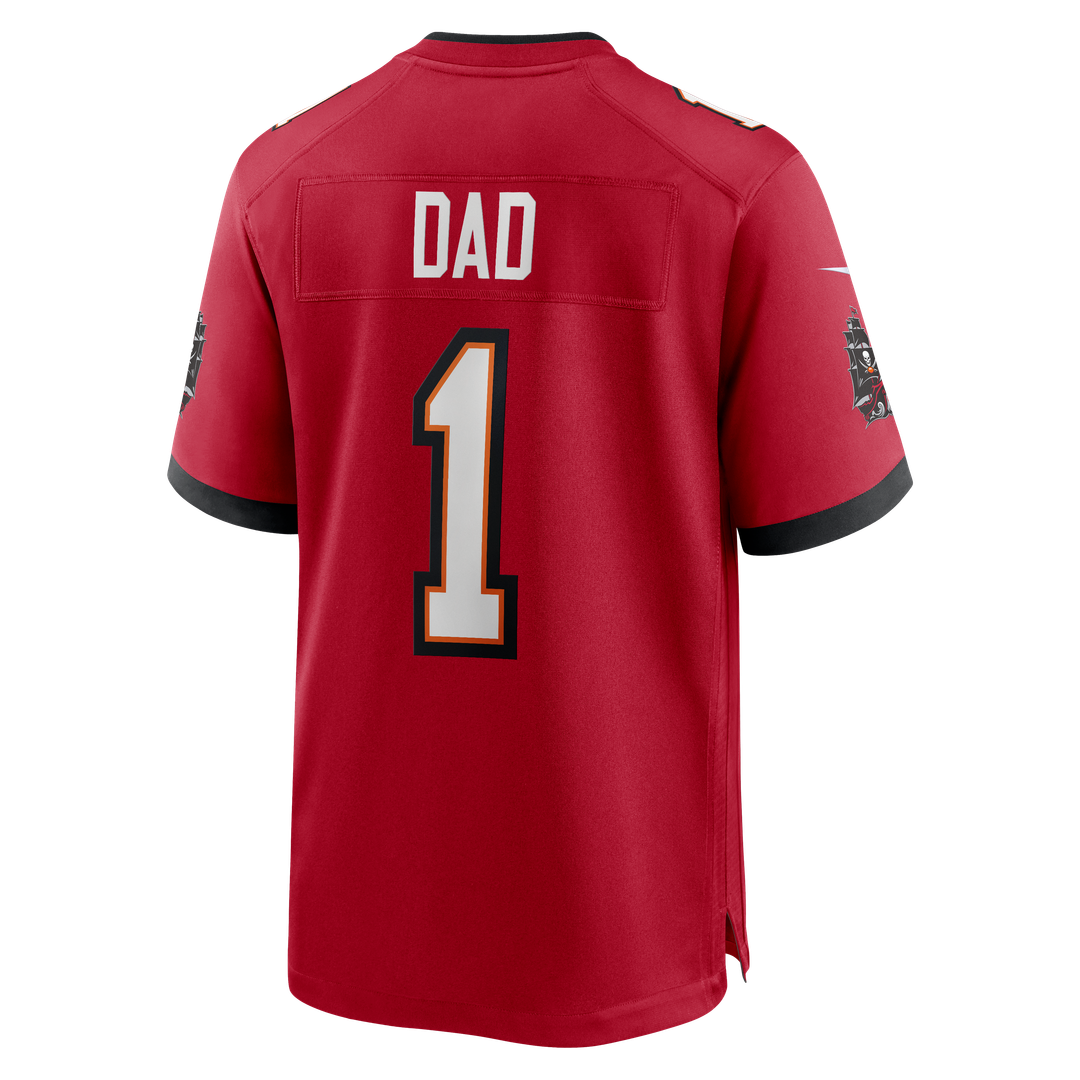 Number 1 Dad Tampa Bay Buccaneers Game Jersey - Red