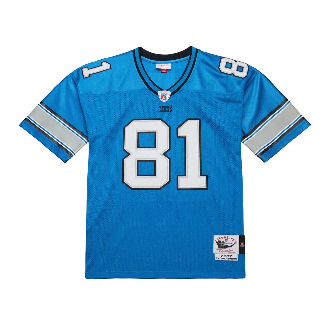 Calvin Johnson Detroit Lions 2007 Authentic Throwback Retired Player Jersey - Blue