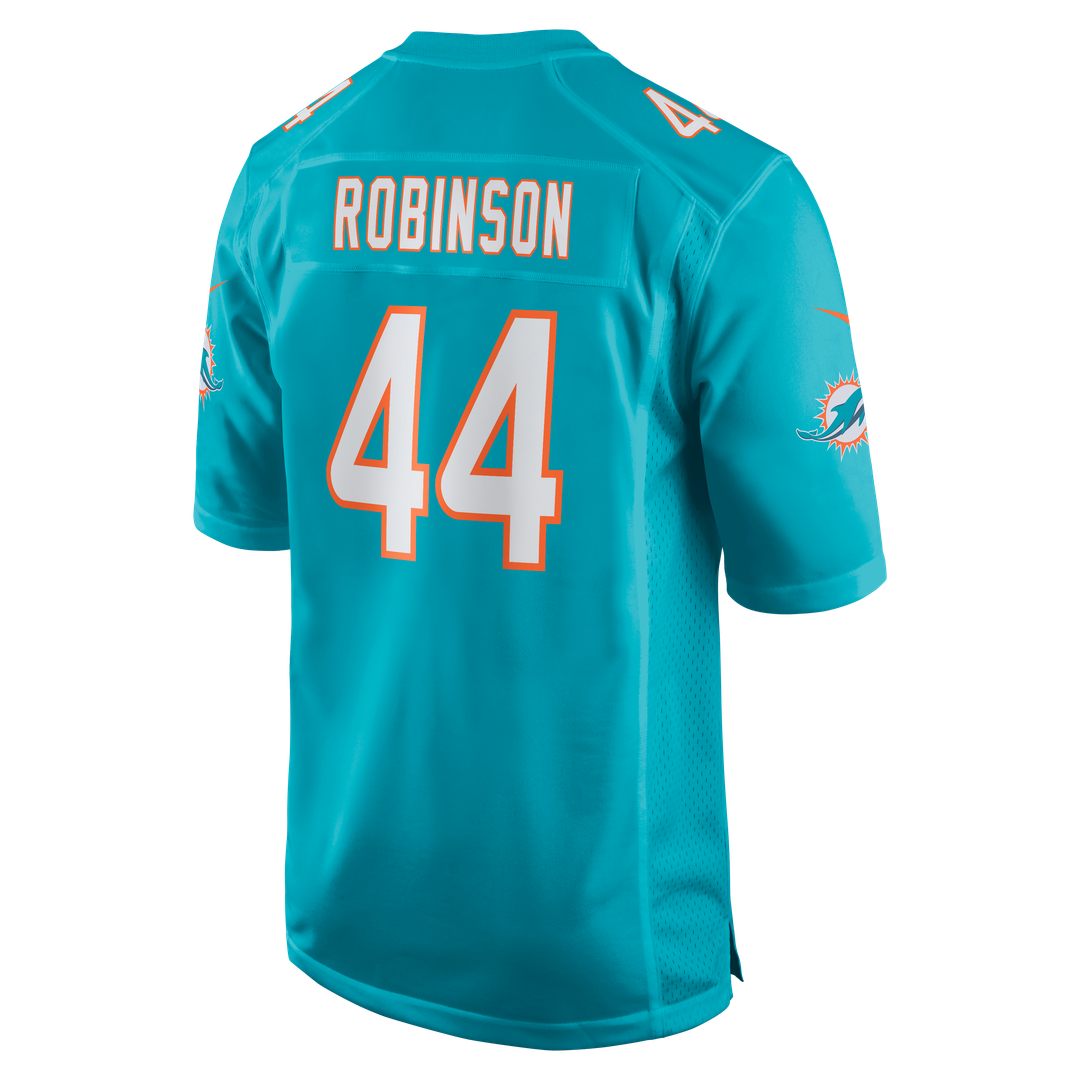 Chop Robinson Miami Dolphins Player Game Jersey - Aqua