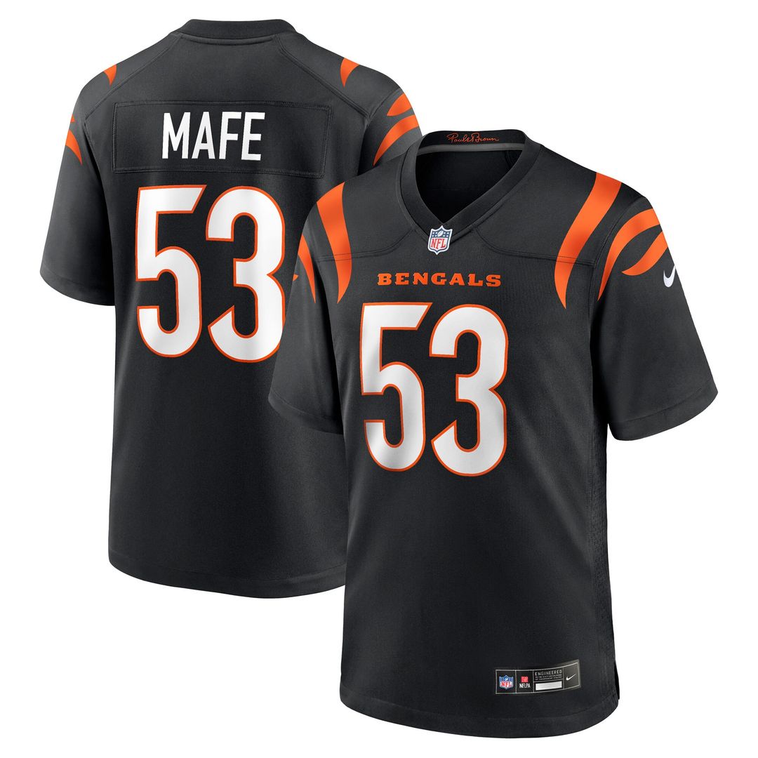 Boye Mafe Cincinnati Bengals Team Game Jersey - Black