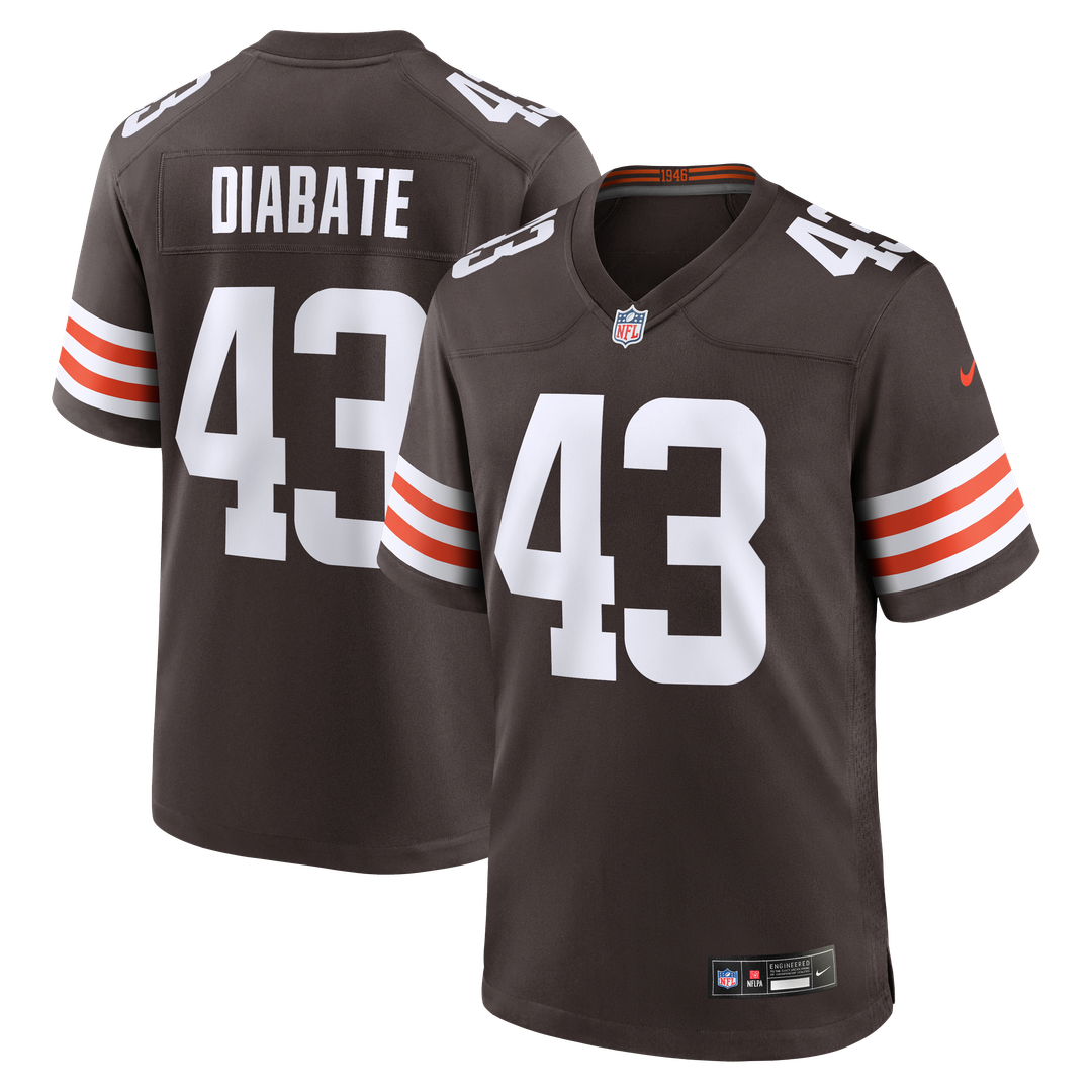 Mohamoud Diabate Cleveland Browns Team Game Jersey - Brown