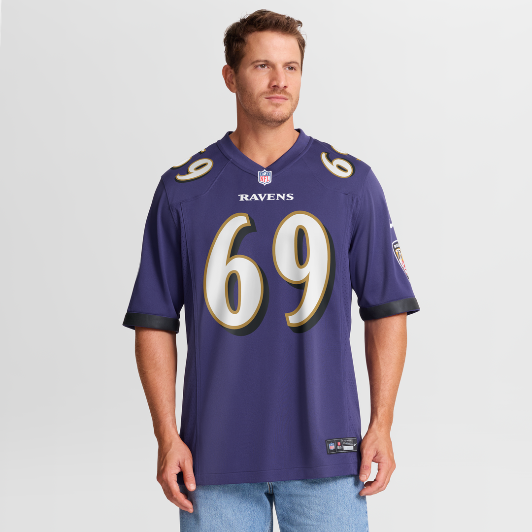 Josh Tupou Baltimore Ravens Team Game Jersey - Purple