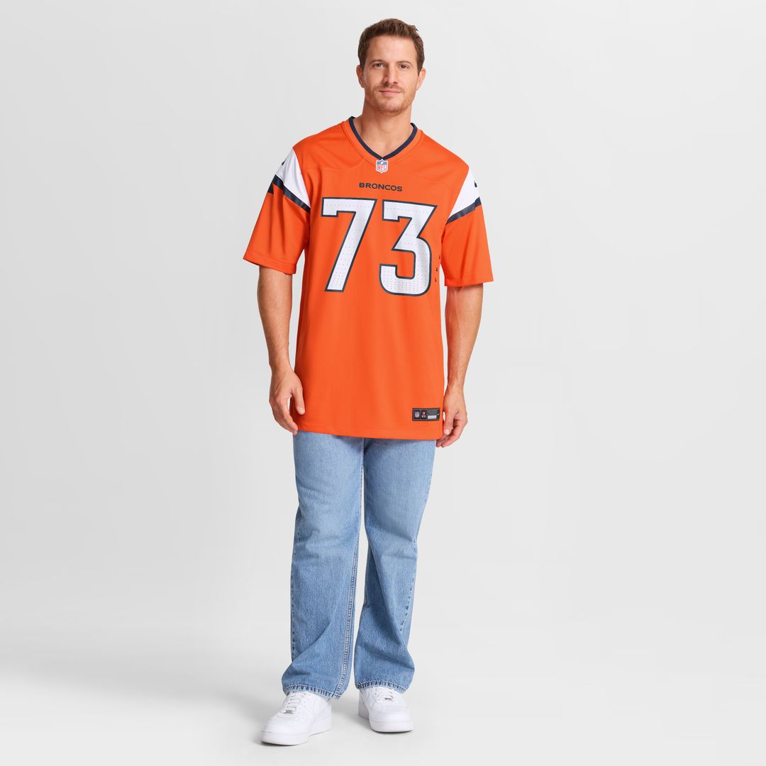 Frank Crum Denver Broncos Team Game Jersey - Orange