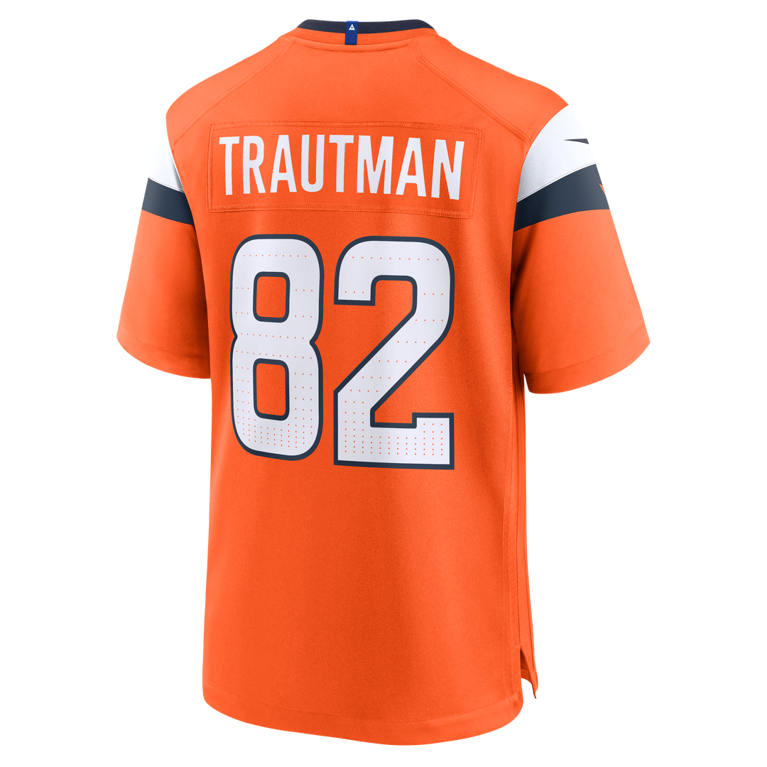 Adam Trautman Denver Broncos Team Game Jersey - Orange