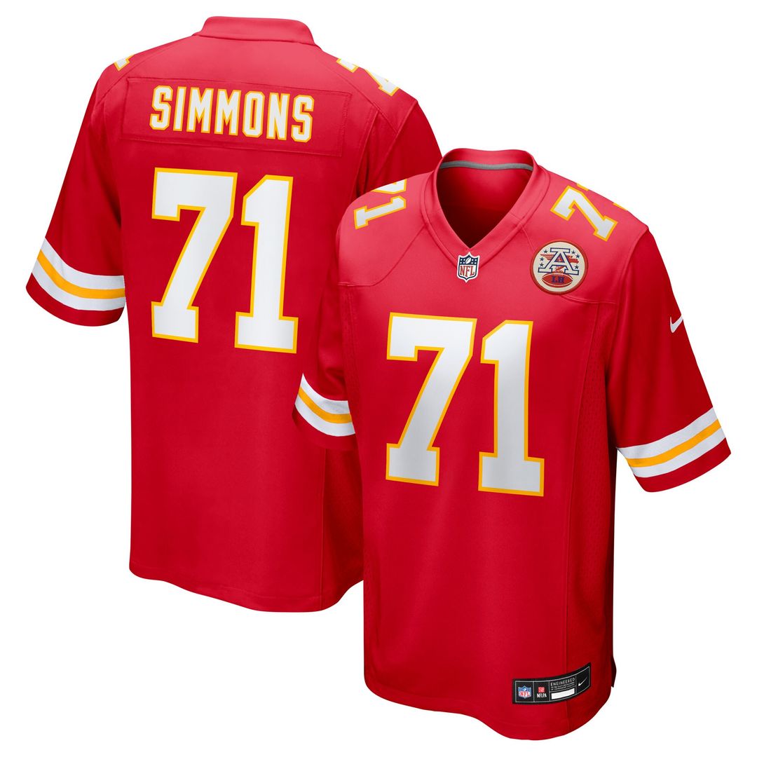 Josh Simmons Kansas City Chiefs Game Jersey - Red