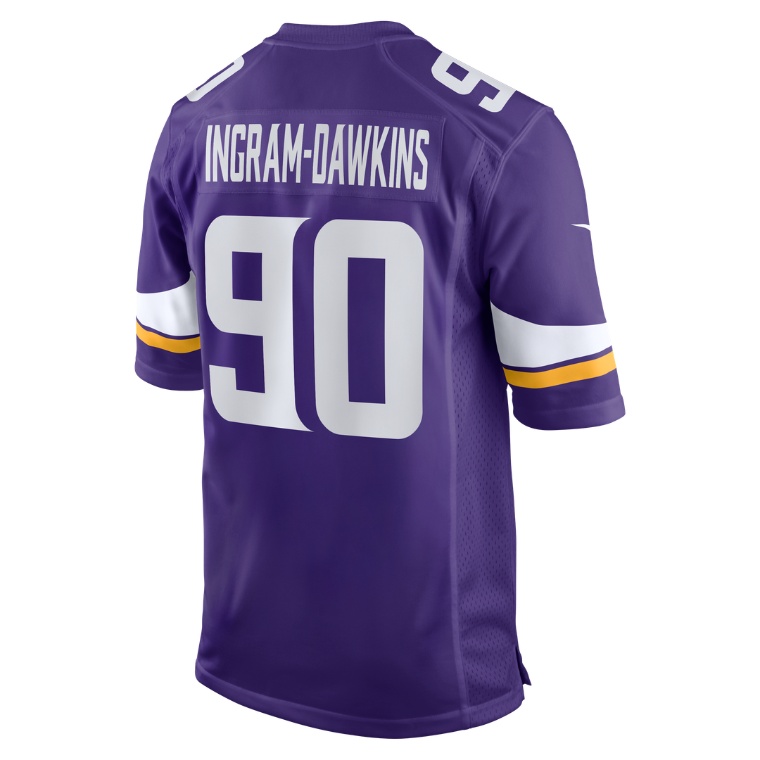 Tyrion Ingram-Dawkins Minnesota Vikings Team Game Jersey - Purple