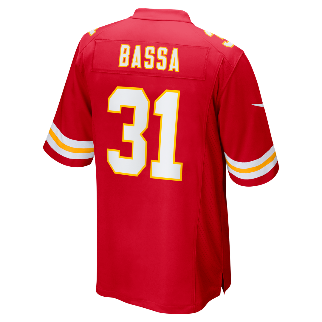Jeffrey Bassa Kansas City Chiefs Team Game Jersey - Red