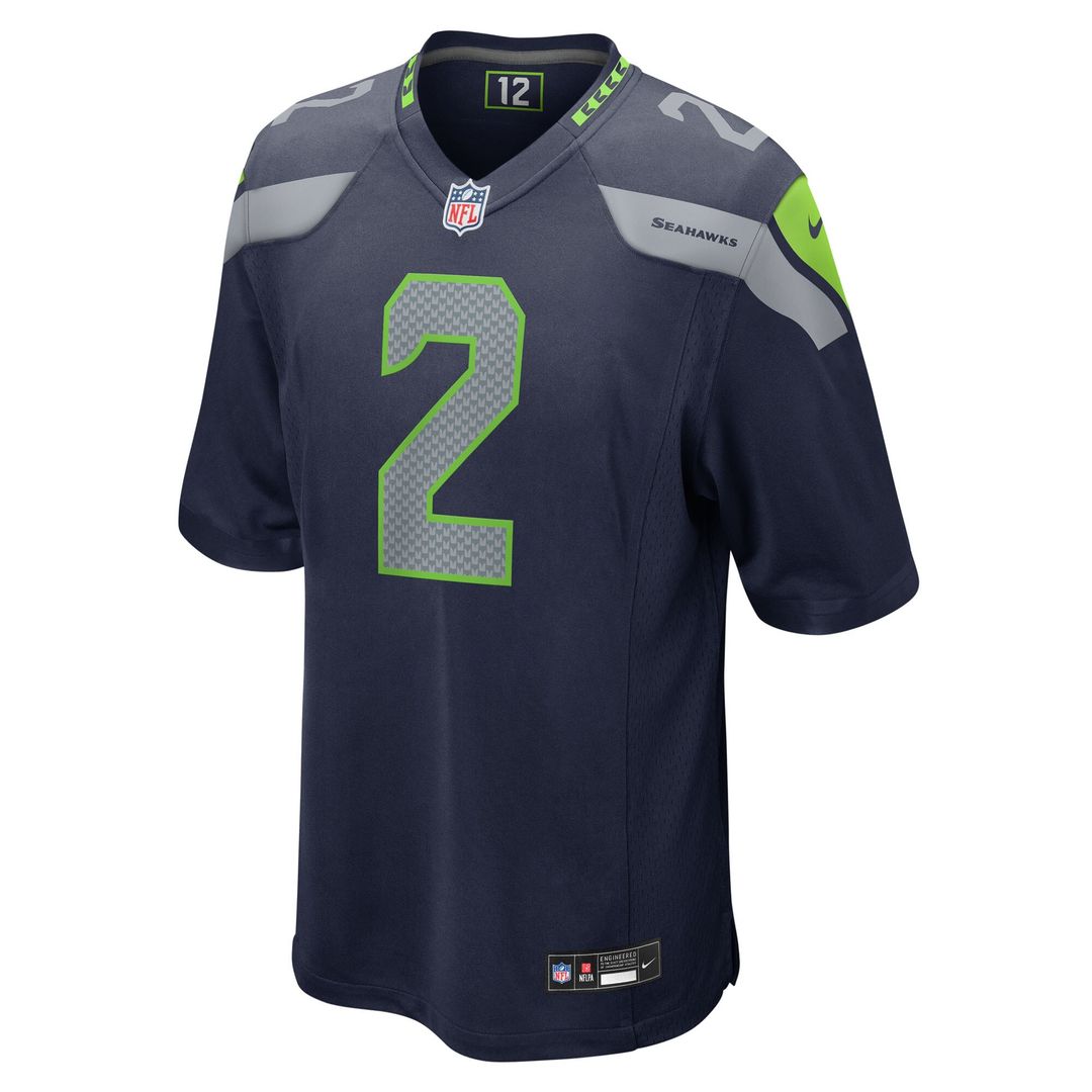 Drew Lock Seattle Seahawks Team Game Jersey - College Navy