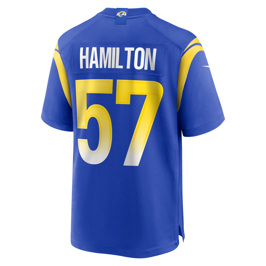 Ty Hamilton Los Angeles Rams Team Game Jersey - Royal