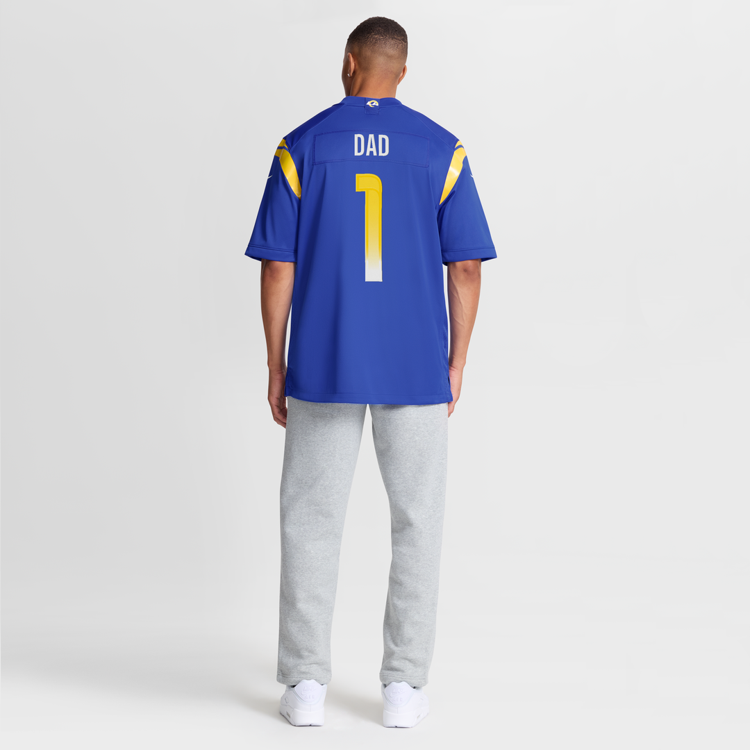 Number 1 Dad Los Angeles Rams Game Jersey - Royal
