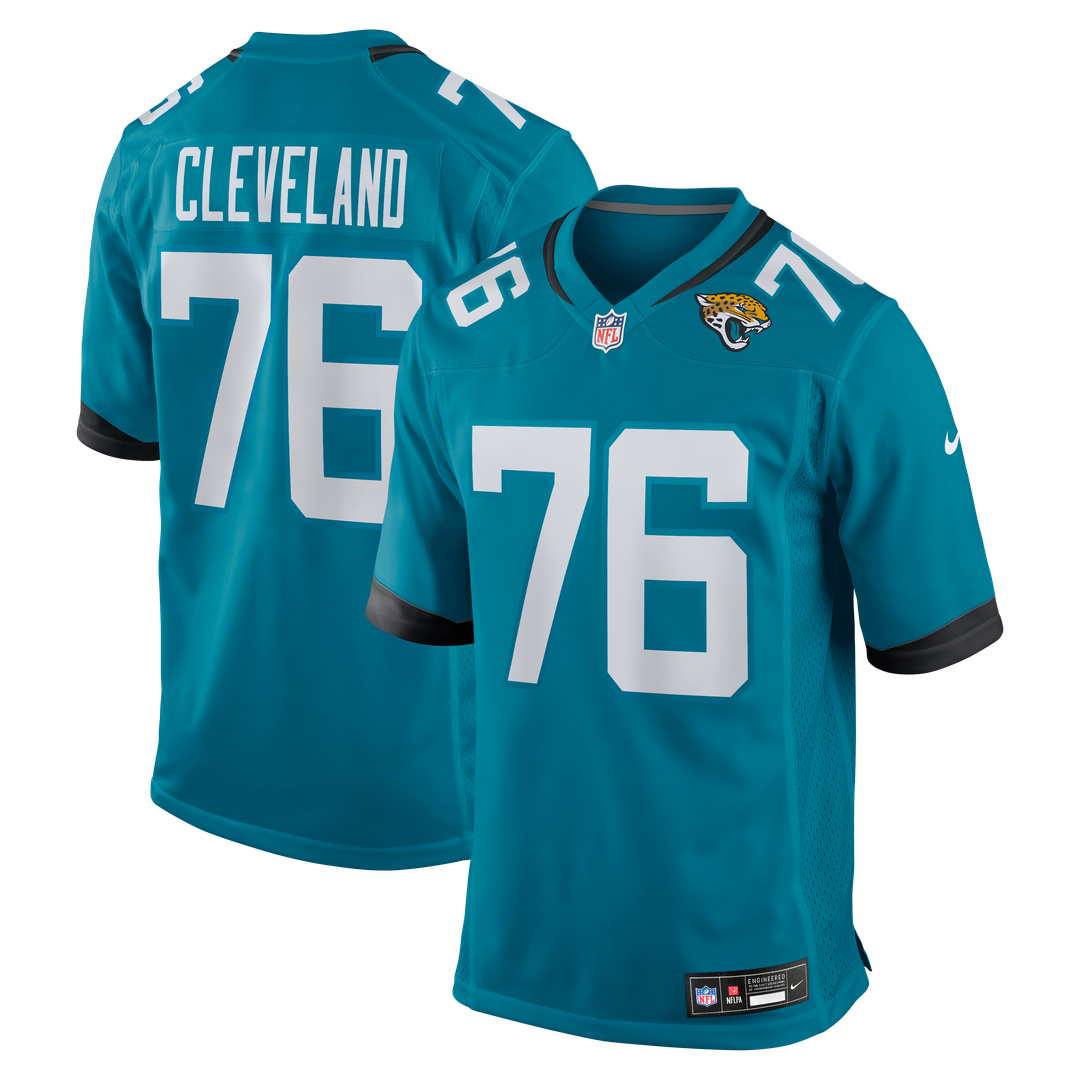Ezra Cleveland Jacksonville Jaguars Game Jersey - Teal