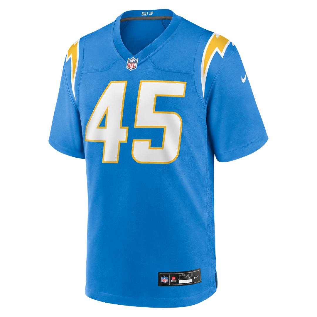 Tuli Tuipulotu Los Angeles Chargers Team Game Jersey - Powder Blue