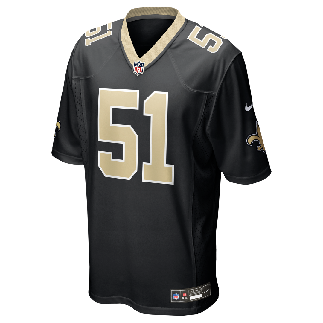 Jonathan Vilma New Orleans Saints Game Retired Player Jersey - Black