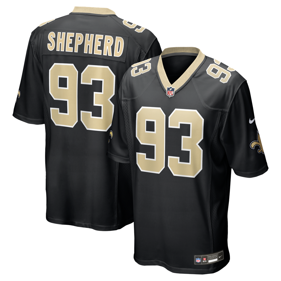 Nathan Shepherd New Orleans Saints Game Jersey - Black