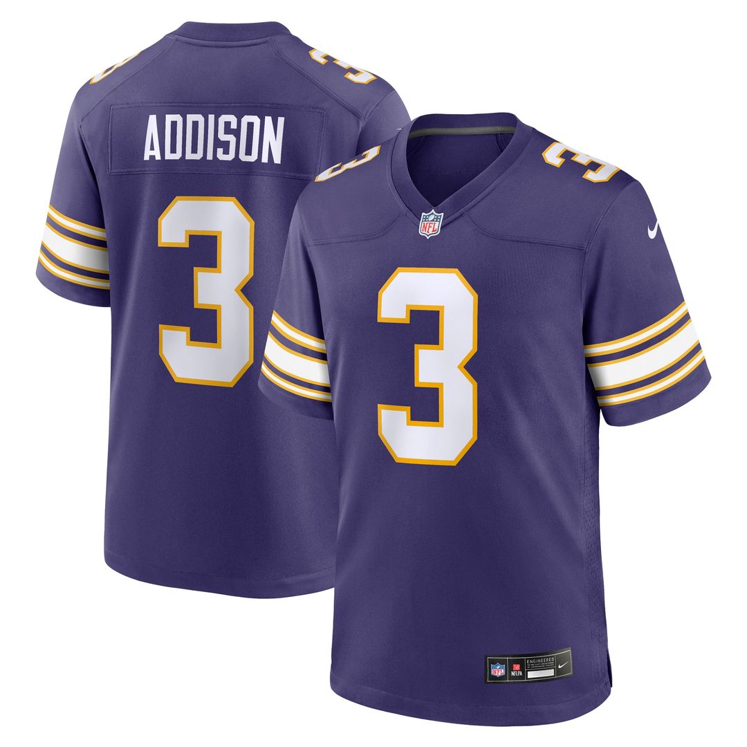 Addison Minnesota Vikings Away Game Jersey - White