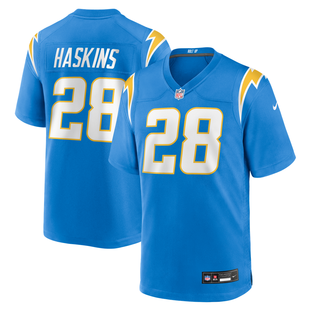 Hassan Haskins Los Angeles Chargers Team Game Jersey - Powder Blue