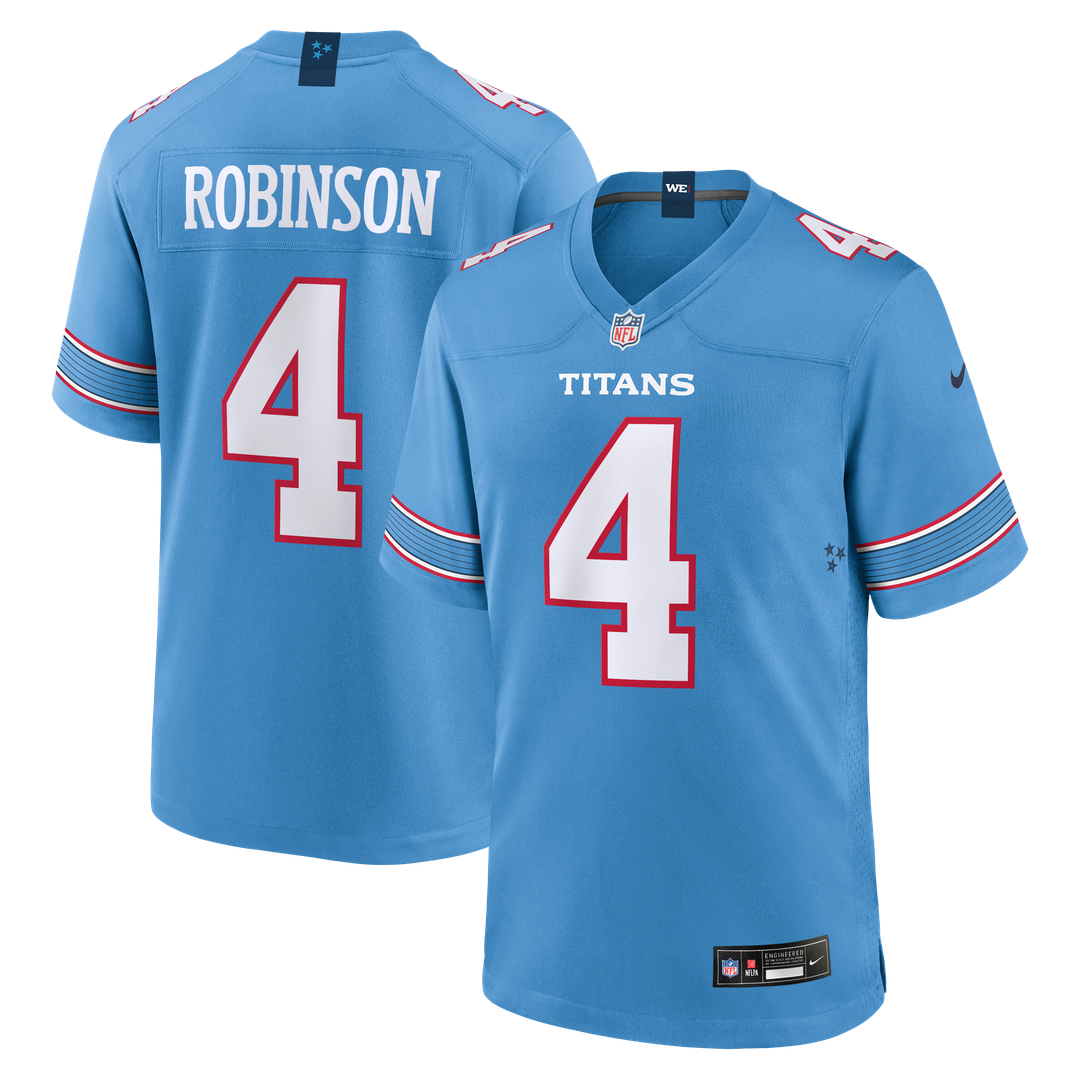 Wan'Dale Robinson Tennessee Titans Team Game Jersey - Light Blue