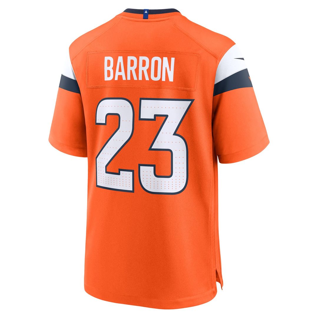 Jahdae Barron Denver Broncos Game Player Jersey - Orange