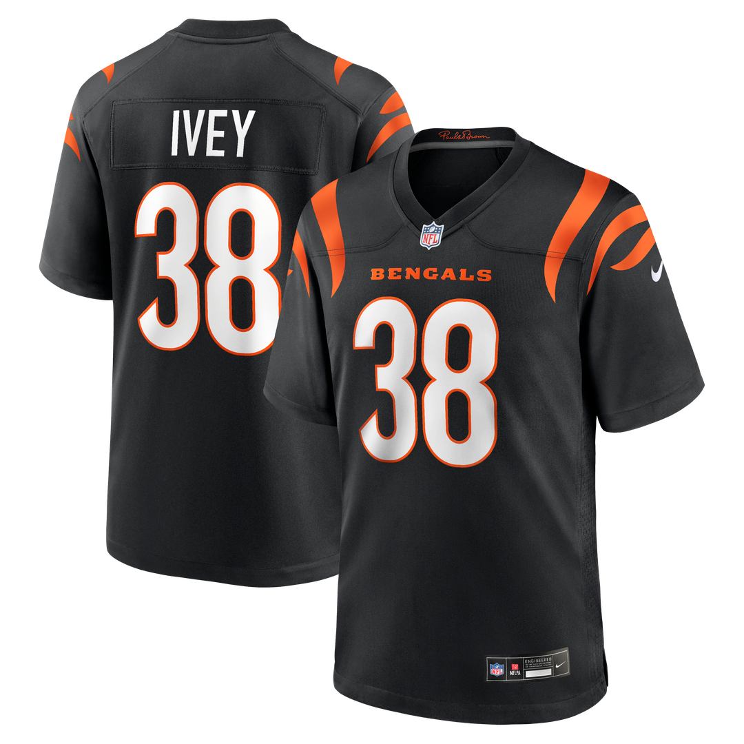 DJ Ivey Cincinnati Bengals Team Game Jersey - Black