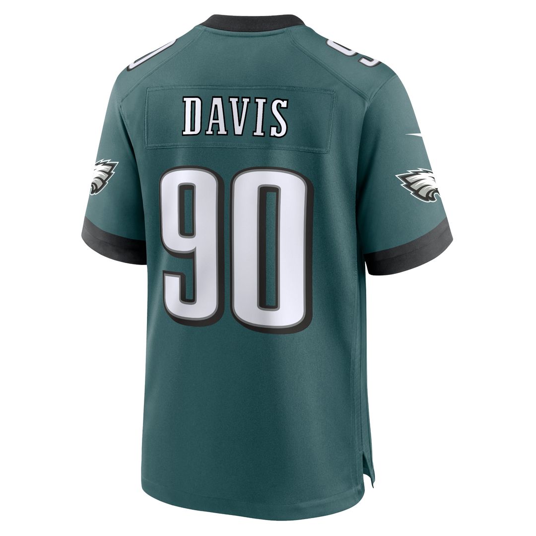 Davis Philadelphia Eagles Team Game Jersey - Midnight Green