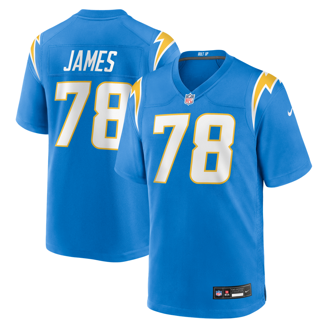 Andre James Los Angeles Chargers Team Game Jersey - Powder Blue