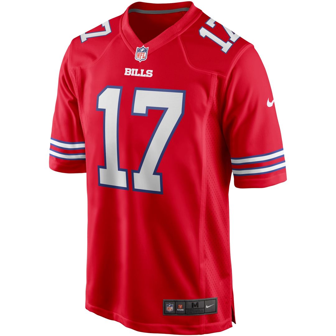Josh Allen Buffalo Bills Alternate Game Player Jersey - Red