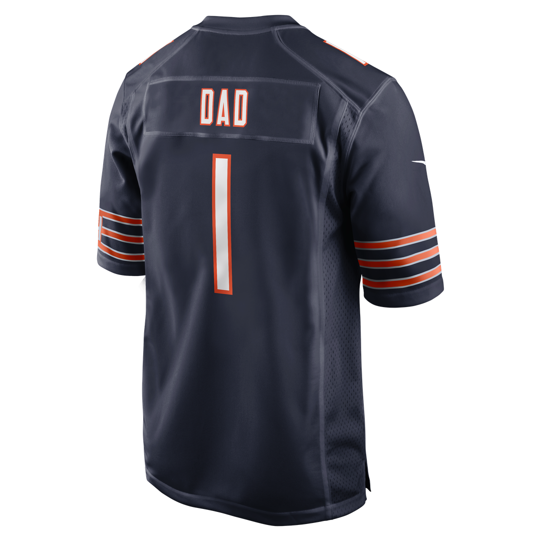 Number 1 Dad Chicago Bears Game Jersey - Navy