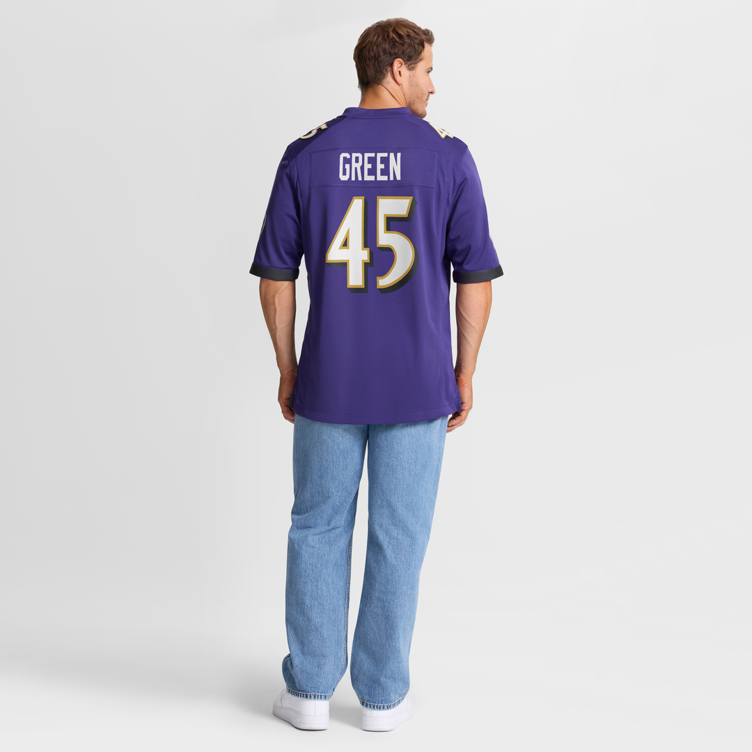 Mike Green Baltimore Ravens Team Game Jersey - Purple
