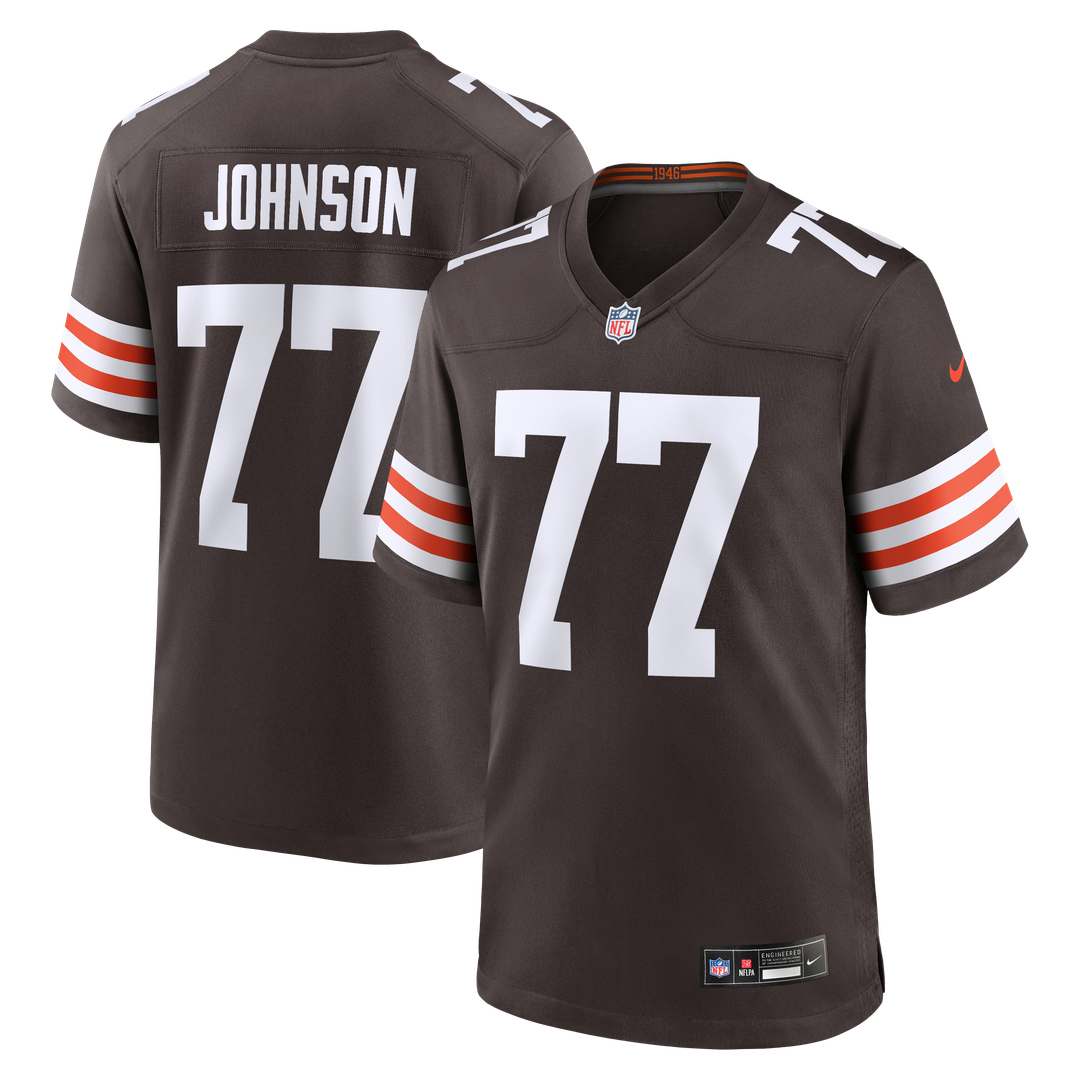 Zion Johnson Cleveland Browns Team Game Jersey - Brown