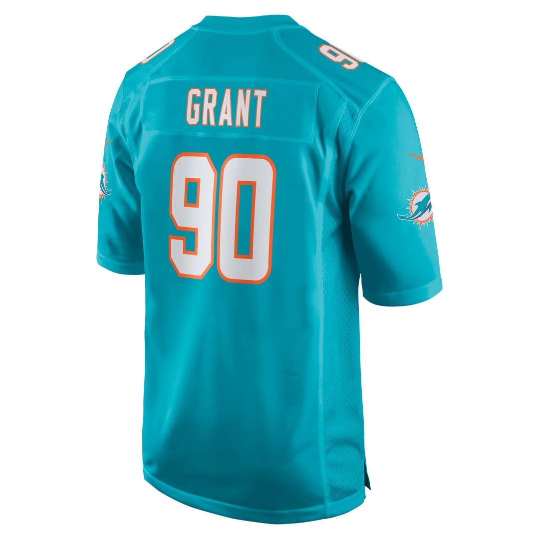 Kenneth Grant Miami Dolphins Team Game Jersey - Aqua