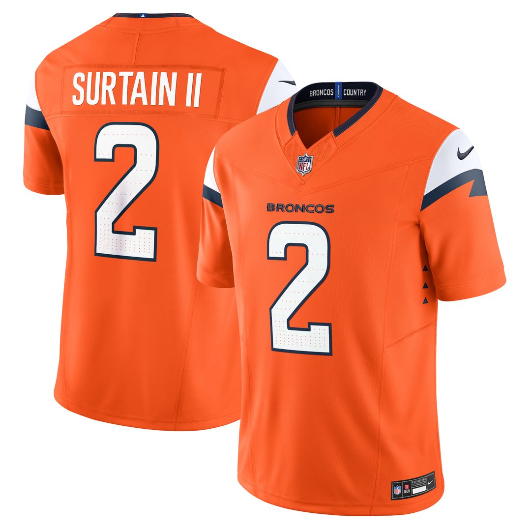 Patrick Surtain II Denver Broncos Team Vapor F.U.S.E. Limited Jersey - Orange