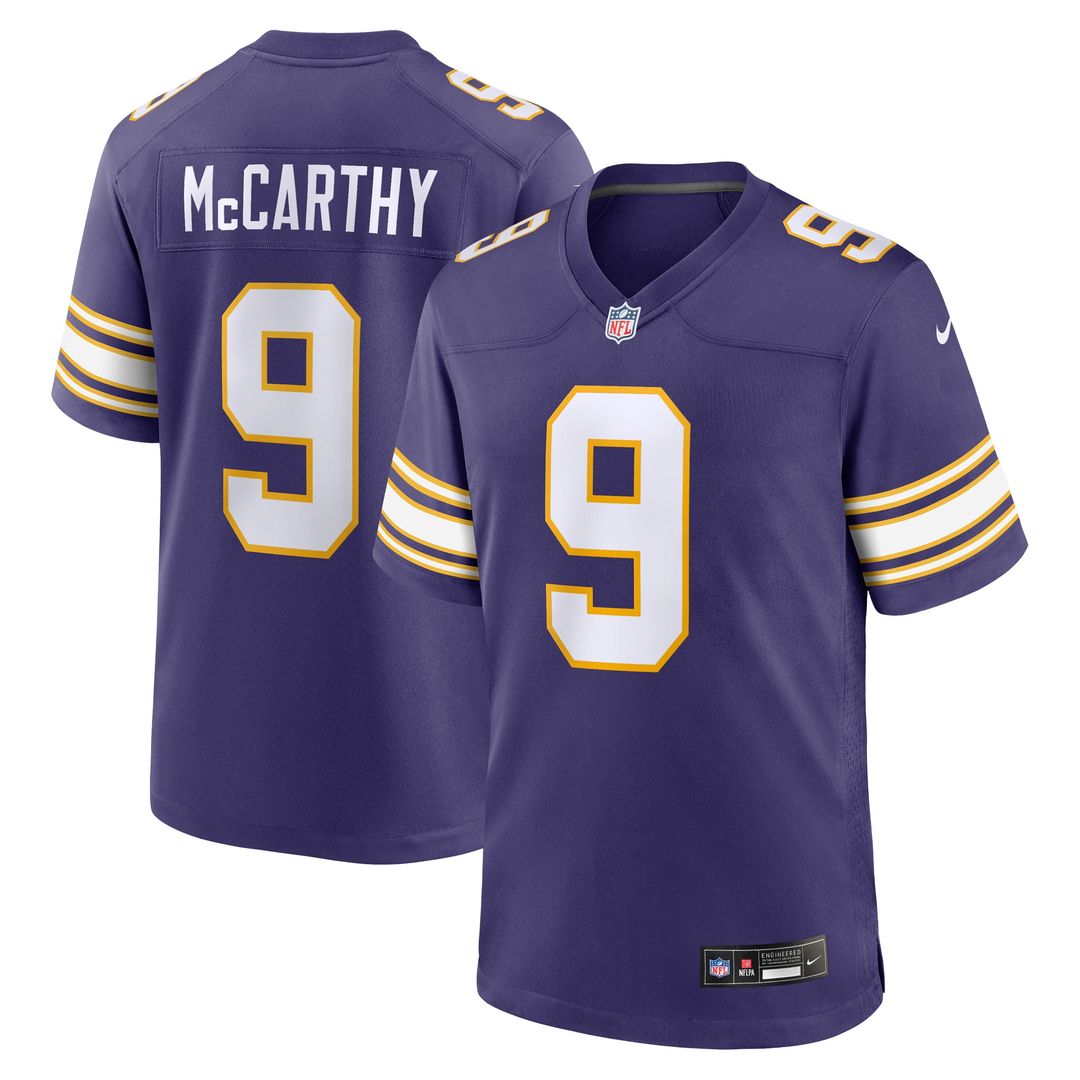 J.J. McCarthy Minnesota Vikings Game Jersey - White