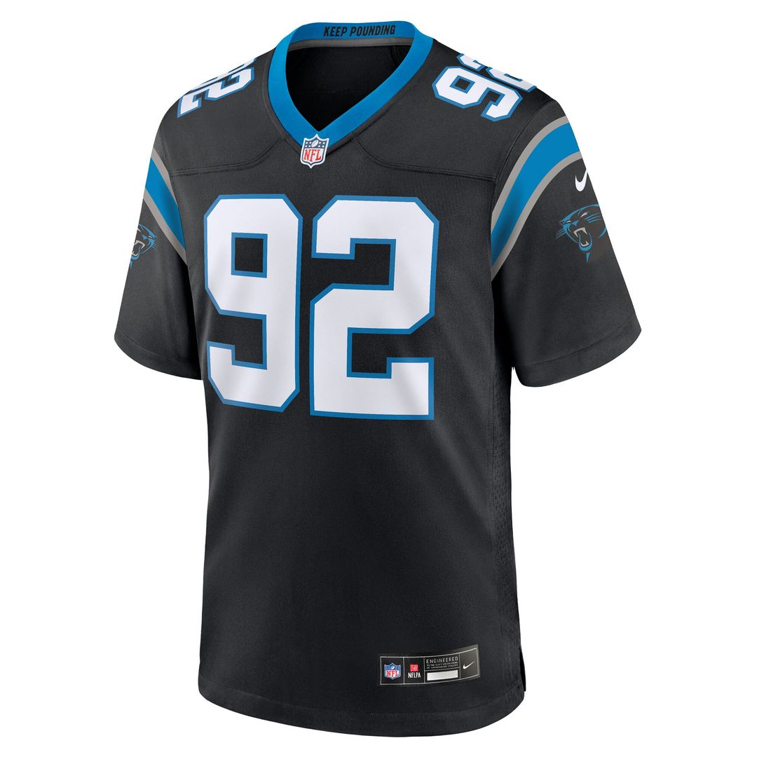 Cam Jackson Carolina Panthers Team Game Jersey - Black